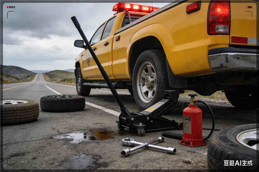 前郭尔罗爆胎道路救援-汽车换轮胎